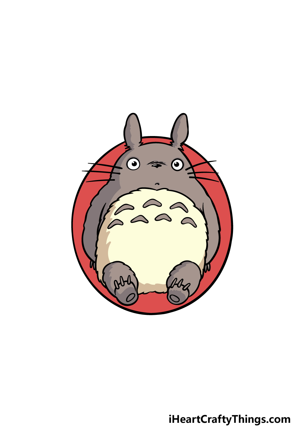 Totoro Drawing How To Draw Totoro Step By Step