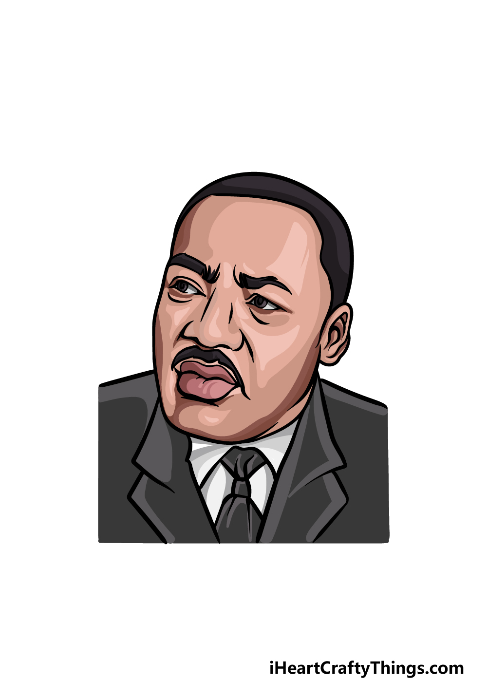 drawing Martin Luther King Jr. step 6
