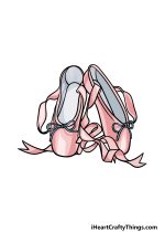 Ballet Shoes Drawing - How To Draw Ballet Shoes Step By Step