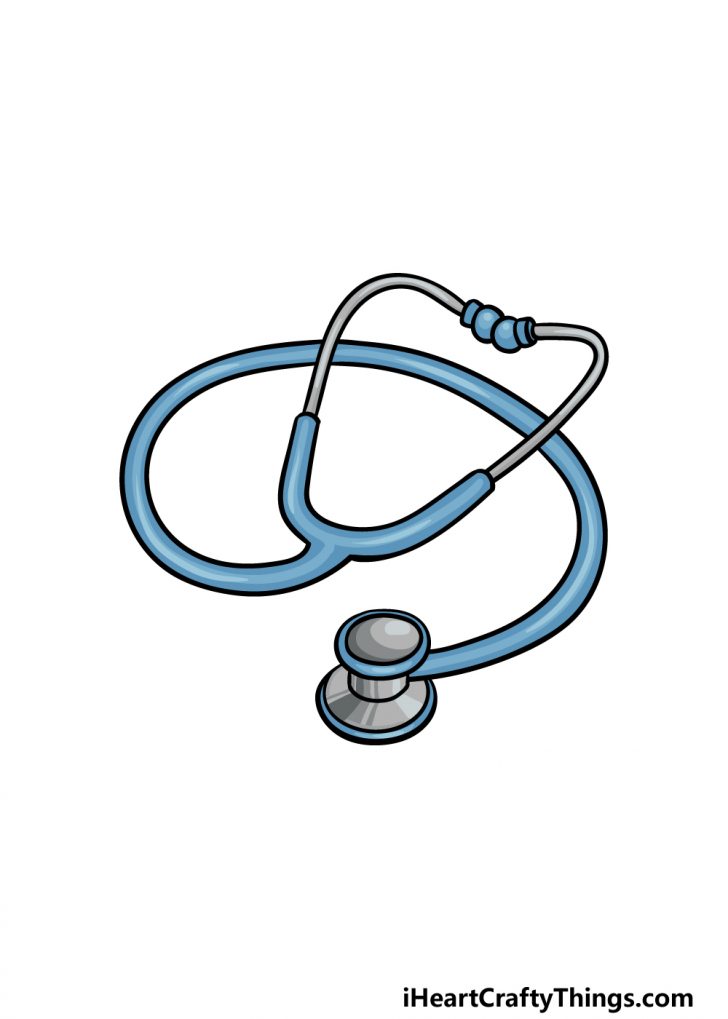 Stethoscope Drawing How To Draw A Stethoscope Step By Step