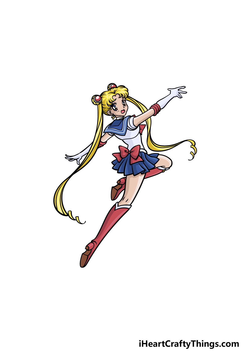 drawing Sailor Moon step 6