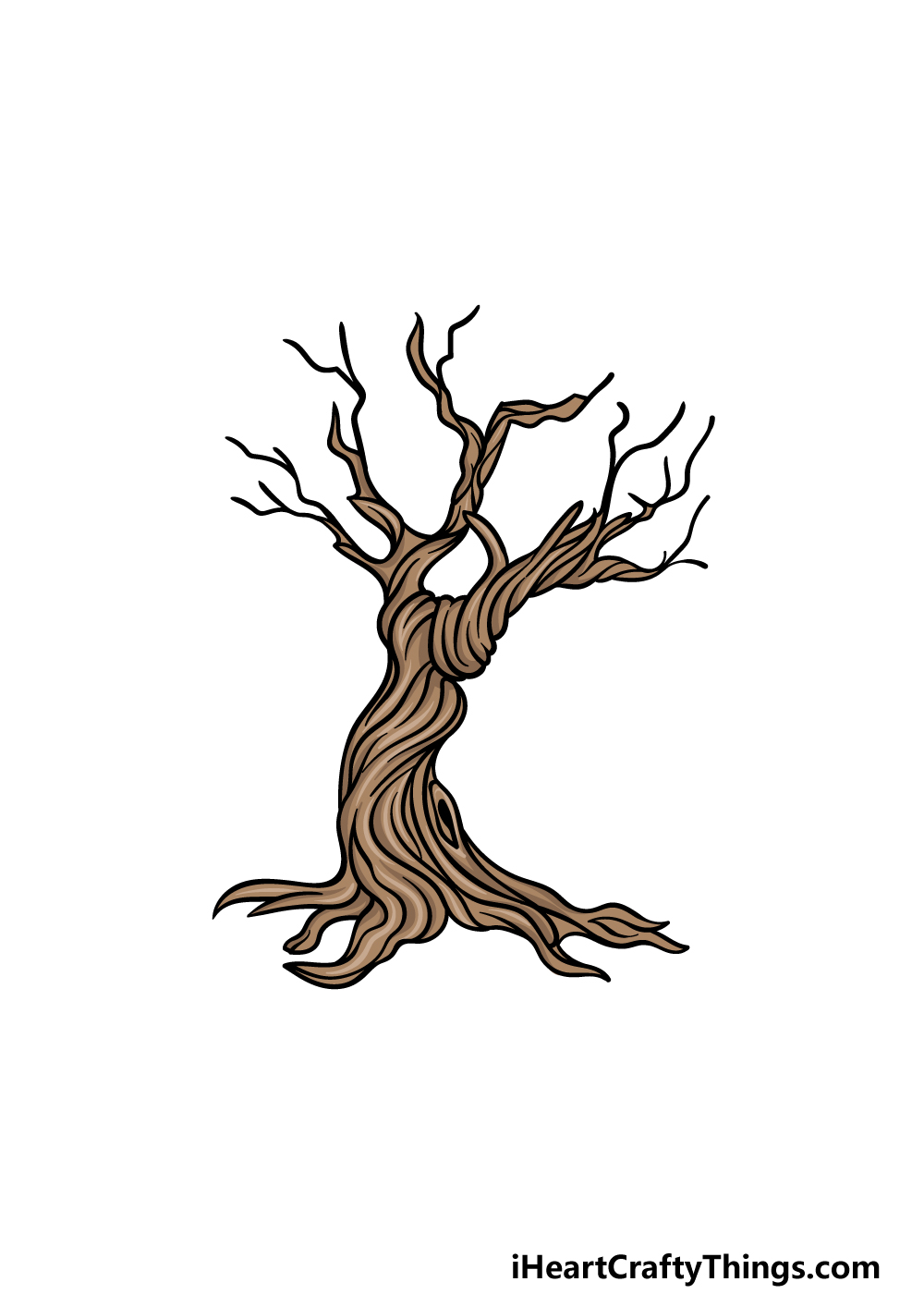 dying tree drawing