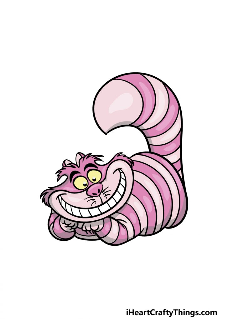 cheshire cat drawing easy