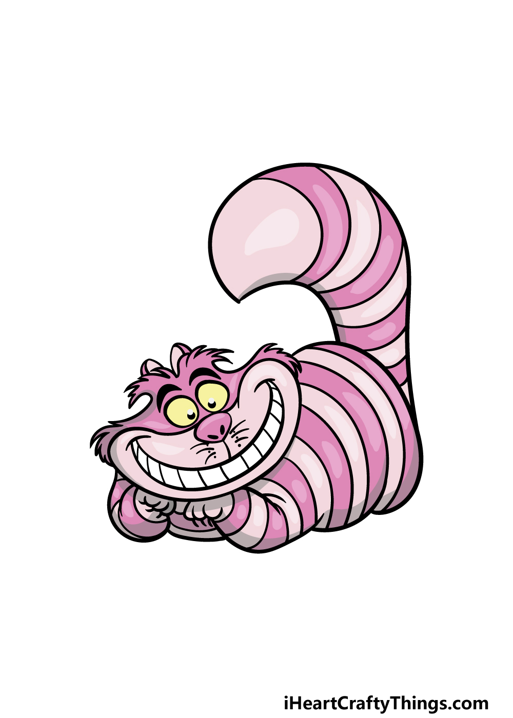 drawing the Cheshire Cat step 6