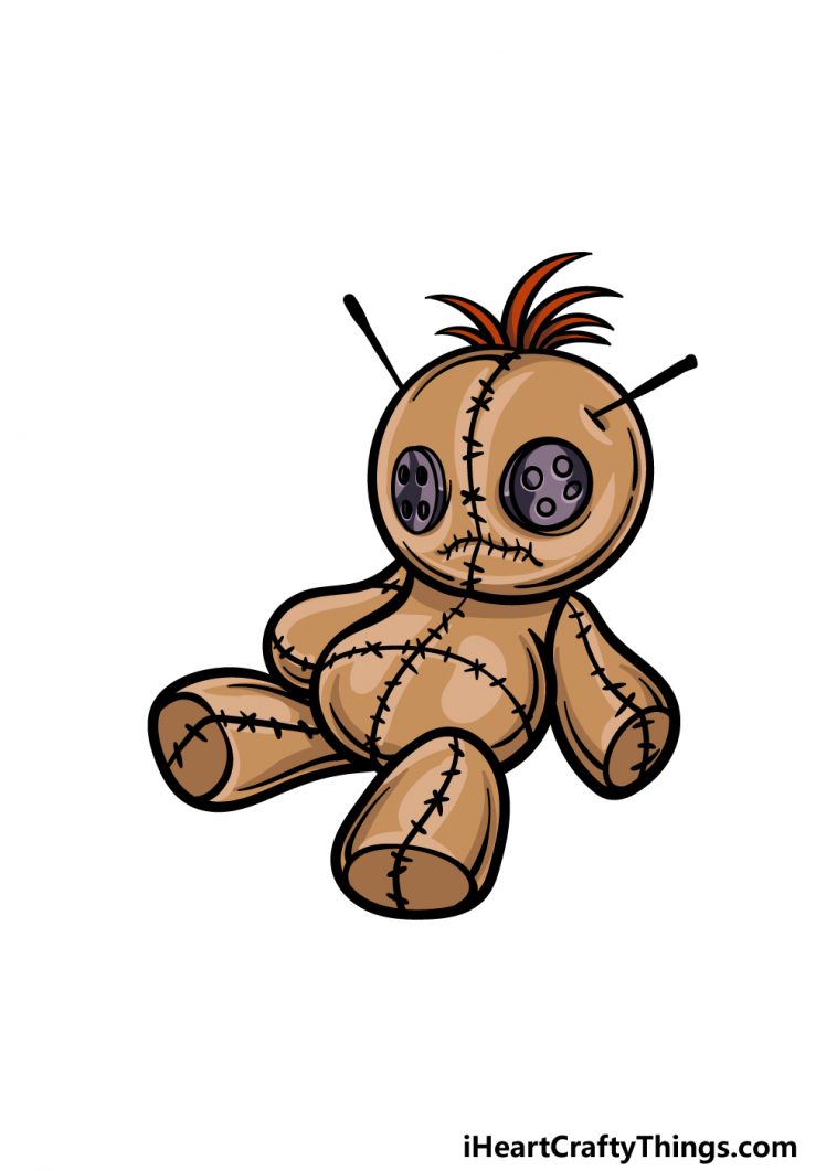 Voodoo Doll Drawing How To Draw A Voodoo Doll Step By Step