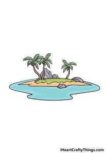 Island Drawing - How To Draw An Island Step By Step