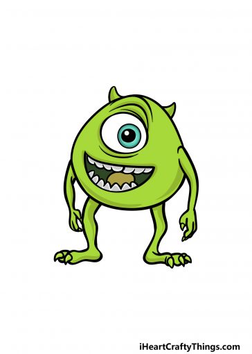 Mike Wazowski Drawing - How To Draw Mike Wazowski Step By Step