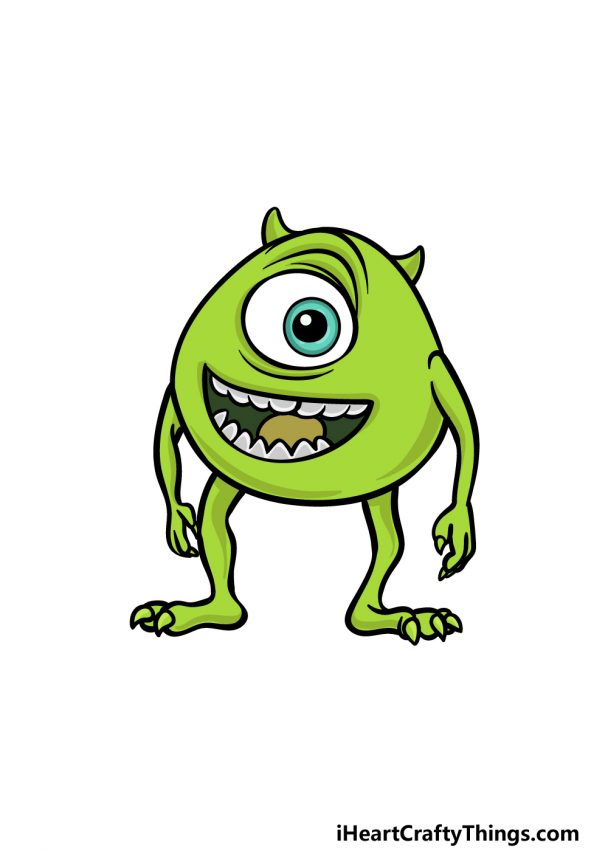 Mike Wazowski Drawing - How To Draw Mike Wazowski Step By Step