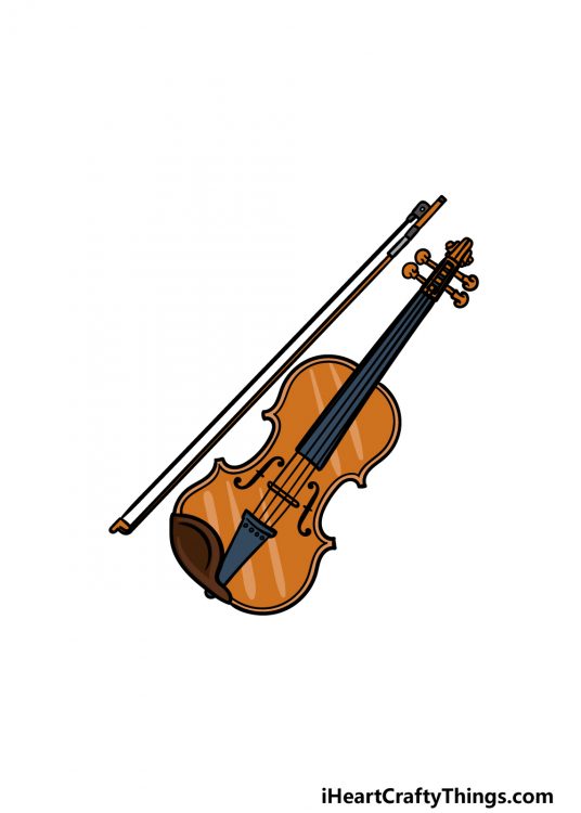 Violin Drawing How To Draw A Violin Step By Step