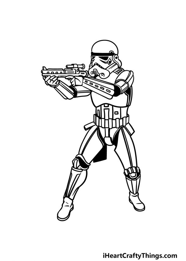 Stormtrooper Drawing - How To Draw A Stormtrooper Step By Step