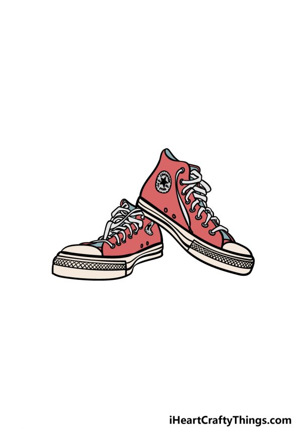 Converse Drawing How To Draw Converse Step By Step