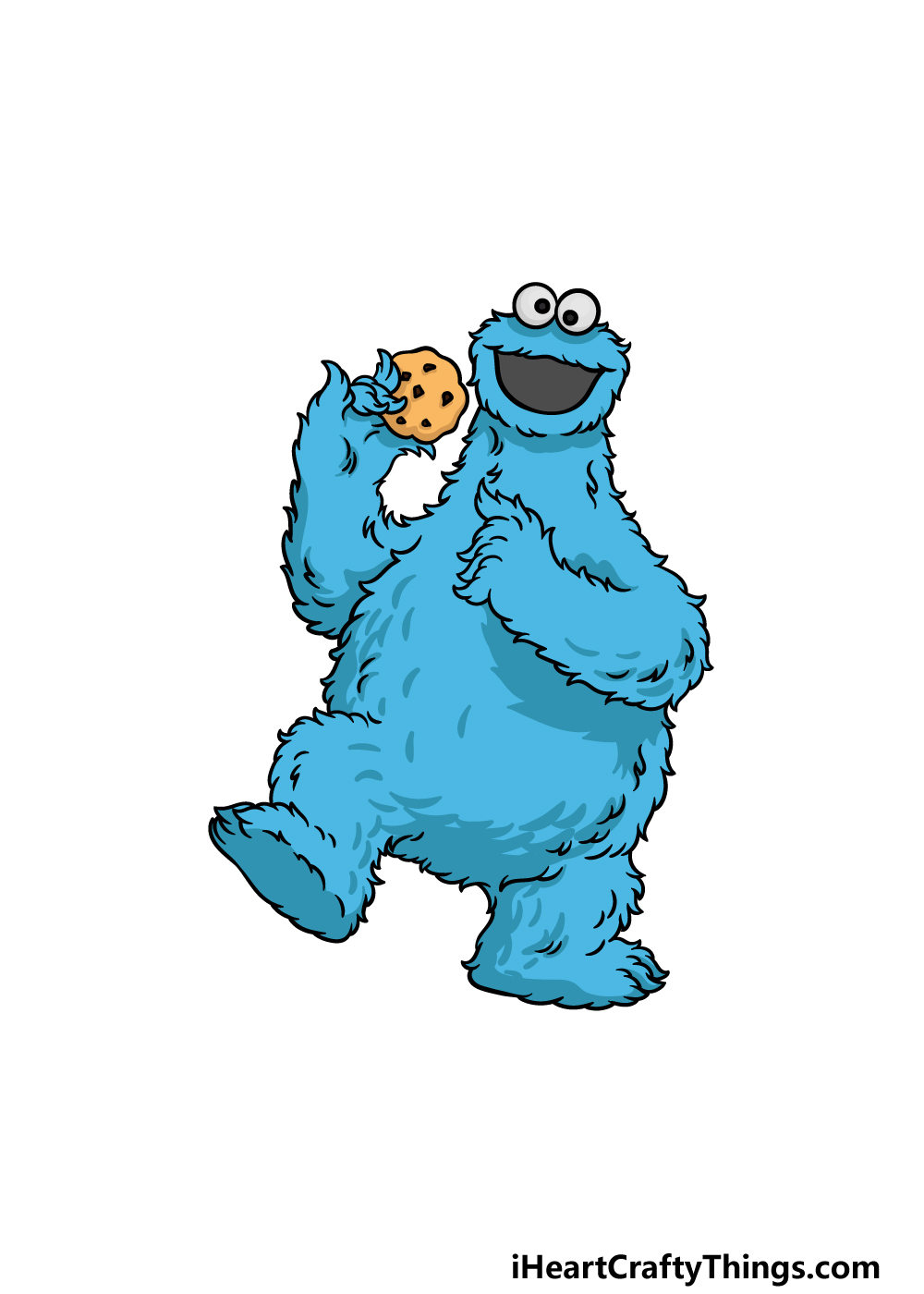 Cookie Monster Drawing - How To Draw Cookie Monster Step By Step
