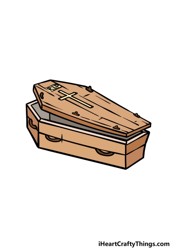 Coffin Drawing - How To Draw A Coffin Step By Step