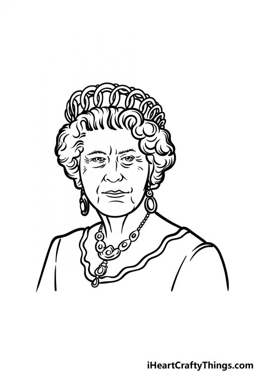 Queen Drawing - How To Draw The Queen Step By Step