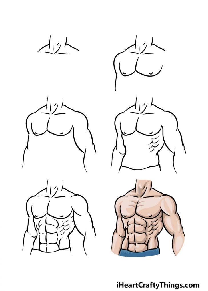 Abs Drawing - How To Draw Abs Step By Step