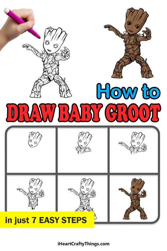 Baby Groot Drawing - How To Draw Baby Groot Step By Step