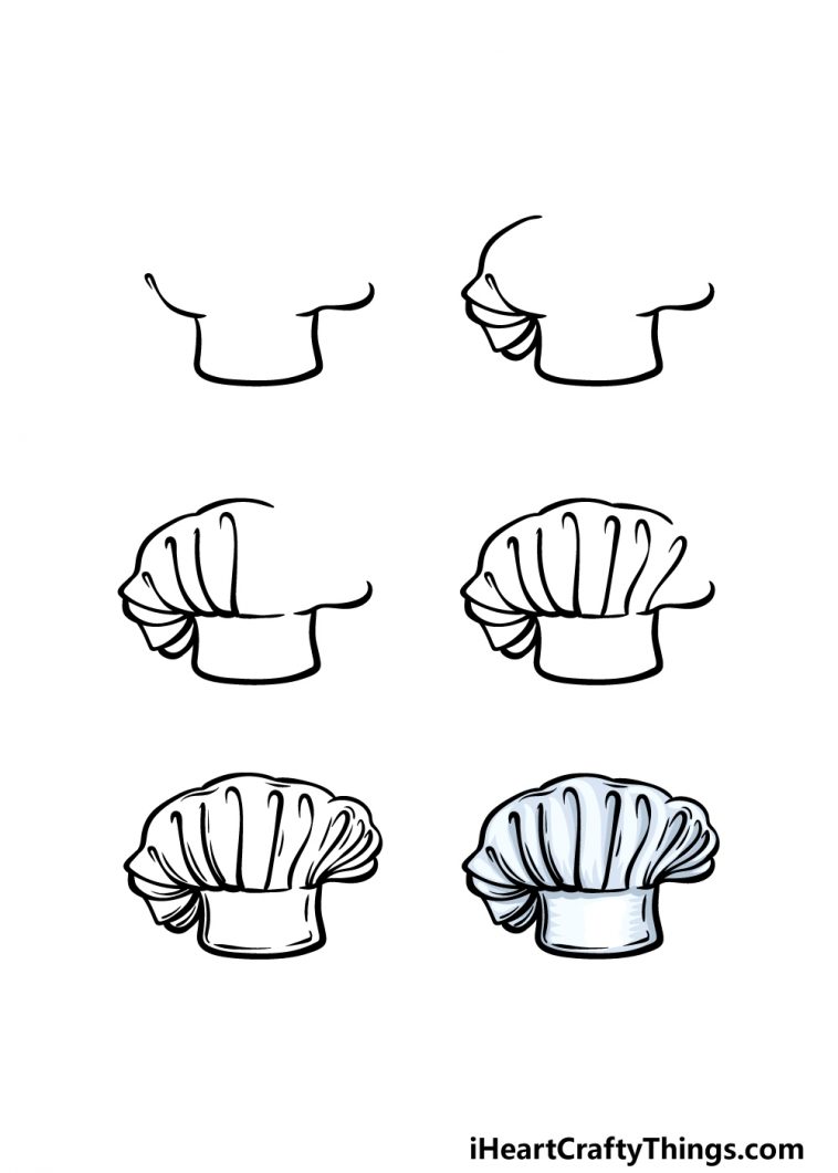 Chefs Hat Drawing How To Draw A Chef’s Hat Step By Step