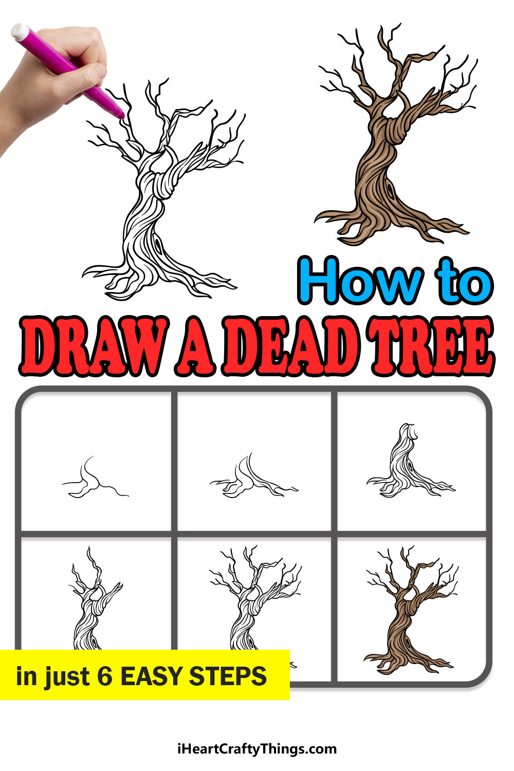 creepy dead tree sketch