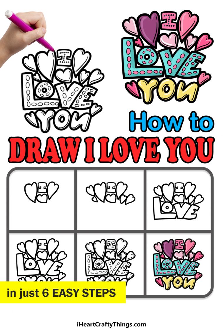 I Love You Drawing How To Draw I Love You Step By Step