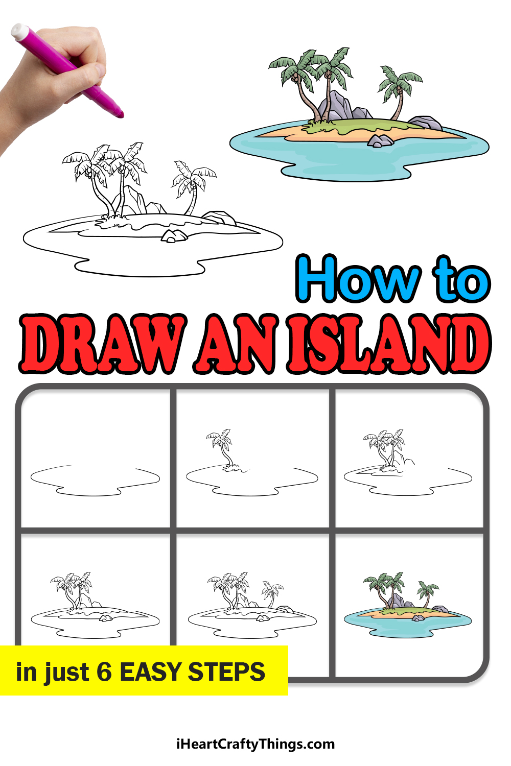 Island Drawing How To Draw An Island Step By Step (2023)