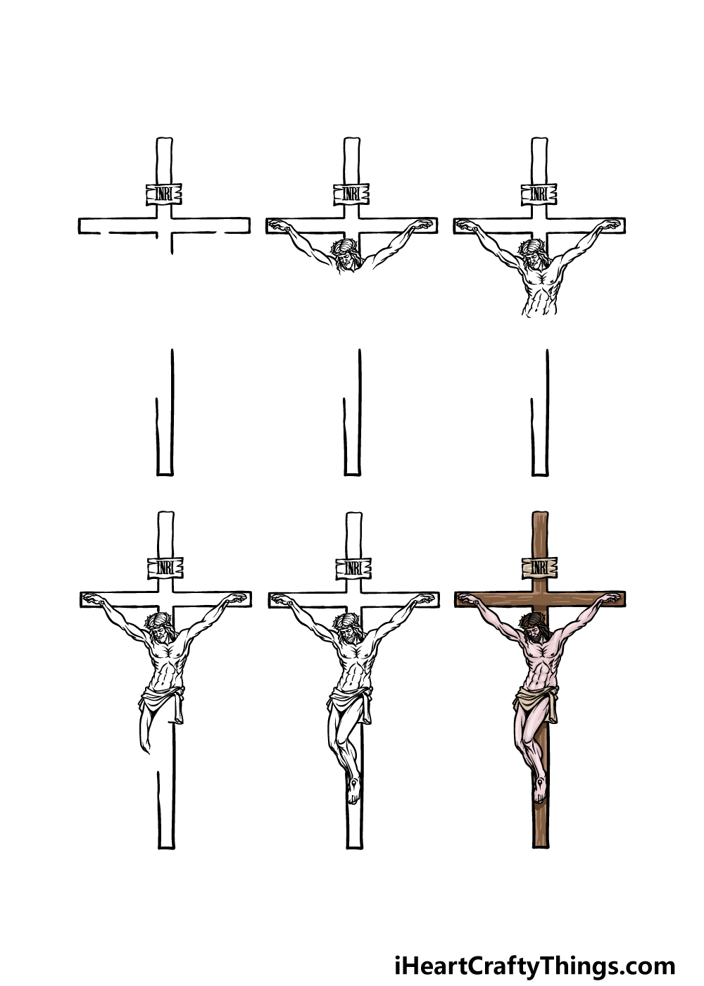 Drawing Jesus on the Cross How to Draw Jesus on the Cross Step by