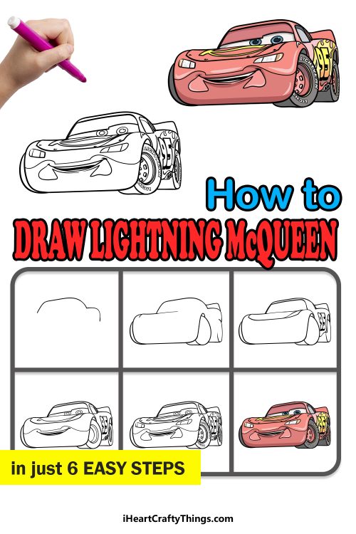 Lightning Mcqueen Drawing - How To Draw Lightning McQueen Step By Step