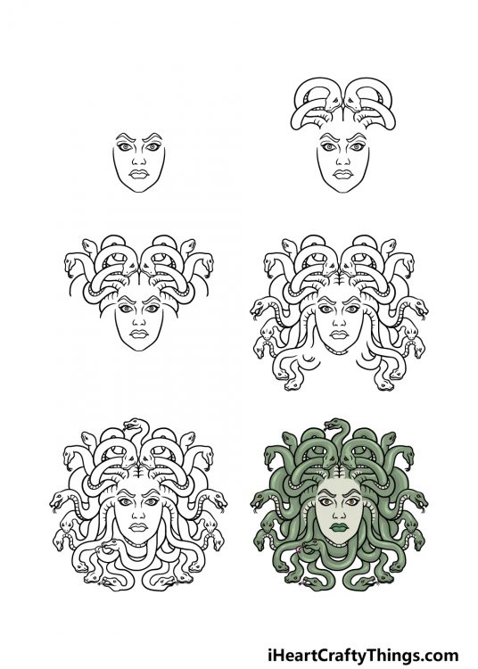 Medusa Drawing - How To Draw Medusa Step By Step