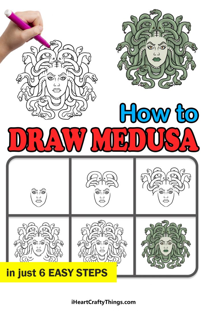 Medusa Drawing How To Draw Medusa Step By Step