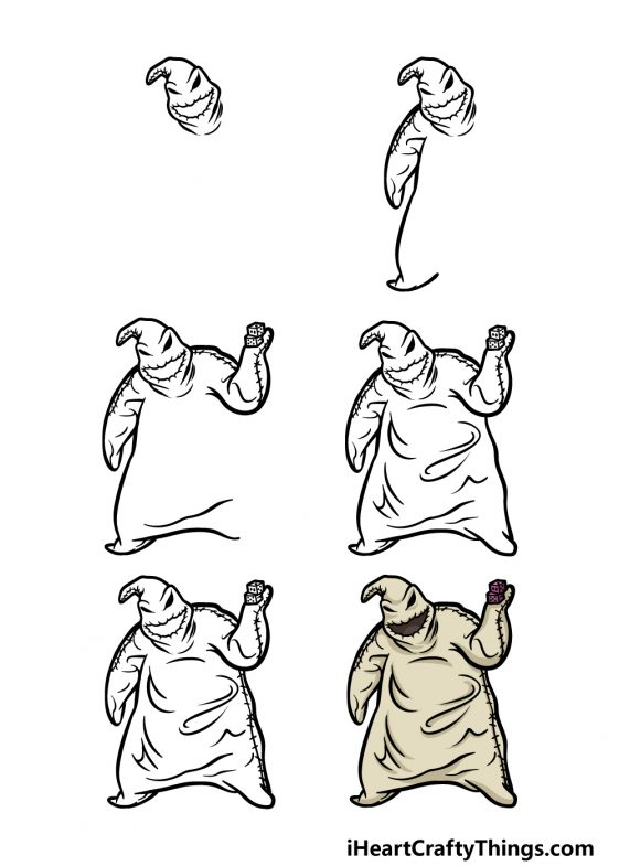 Oogie Boogie Drawing How To Draw Oogie Boogie Step By Step