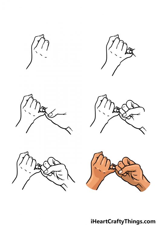 Pinky Promise Drawing - How To Draw A Pinky Promise Step By Step