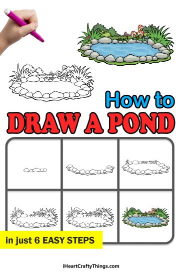 Pond Drawing - How To Draw A Pond Step By Step