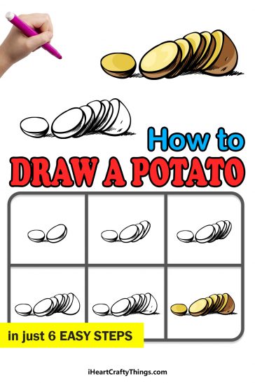 Potato Drawing - How To Draw A Potato Step By Step