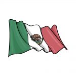 how to draw Mexican flag image