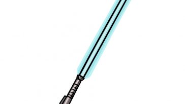 how to draw a lightsaber image