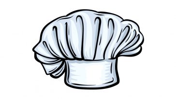 how to draw a chef's hat image