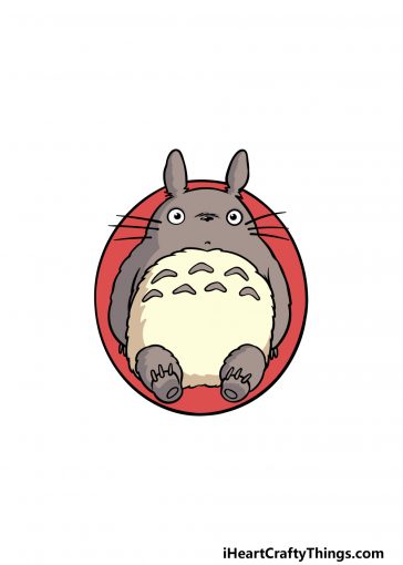 how to draw Totoro image