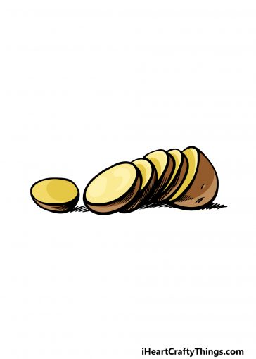how to draw a potato image