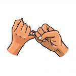 how to draw a pinky promise image