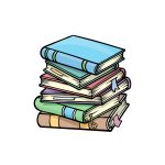 how to draw a stack of books image