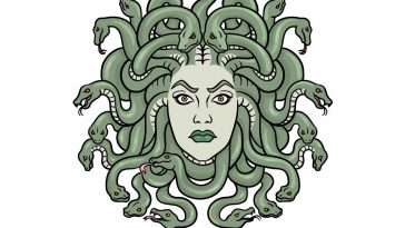 how to draw Medusa image