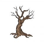 how to draw a dead tree image