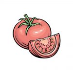 how to draw a tomato image