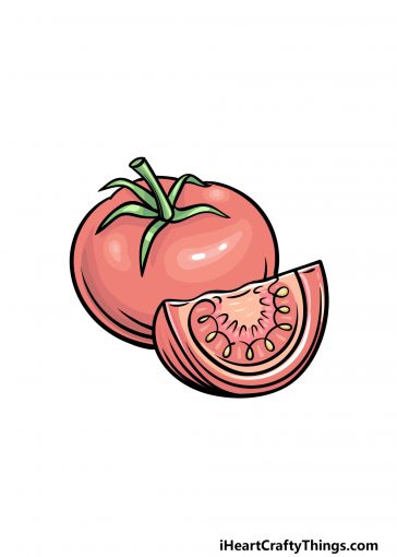 how to draw a tomato image