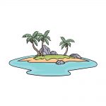 how to draw an island image