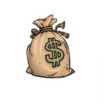 drawing a money bag image