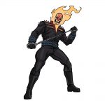 how to draw Ghost Rider image