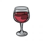 how to draw a wine glass image