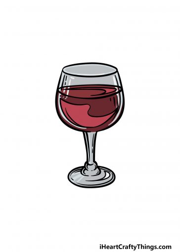 how to draw a wine glass image