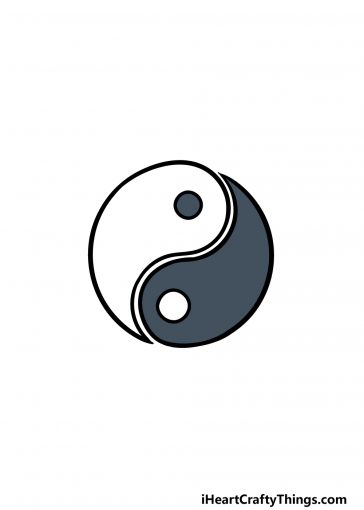 how to draw Yin and Yang image