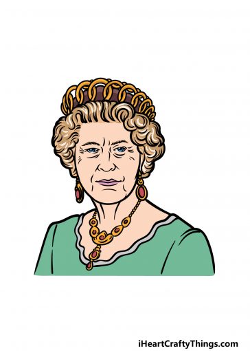 how to draw the Queen image